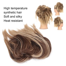 ANKROYU Messy Bun Hairpiece, Messy Hair Bun, Tousled Ponytail Hair Piece, Women Fashionable Updo Ponytail Synthetic Hairpiece, Messy Bun Hairpiece, for Dating Dancing Party(Brown)