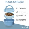 KindTail Dog Travel Bowls - Set of 2 Portable Pet