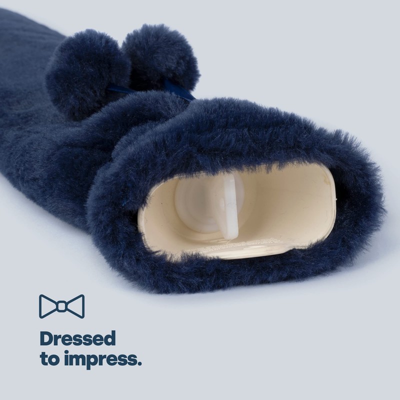 LIVIVO 2L Extra Long Hot Water Bottle with Soft, Removable