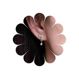 TseenYi CZ Dangle Earrings Crystal Tear Bridal Earrings Tiny Rhinestone Drop Wedding Earrings Mini Water Drop Cubic Zirconia Earrings Jewellery for Women and Girls (Gold), Crystal