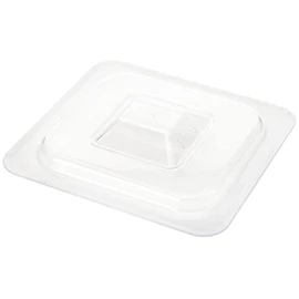 Vogue Polycarbonate Plastic 1/6 Gastronorm Lid, Clear, GN 1/6 Lid, Size: 176(W) X 162(D)mm, Dishwasher Safe, Temperature Range: -40°C to 100°C, Transparent for Easy Monitoring, U248