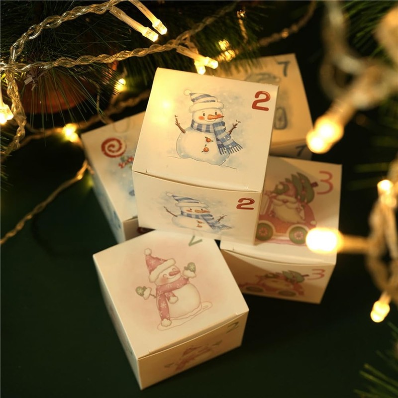 moin Moin 2411ra502 Advent Calendar Box, Only Unfilled Paper Box,