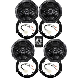 KICKER Speakers 6.5 inch for Ford Escape 2013-2021 Upgrade Kit - 4 Pack of DS Series with Adapters and Harness, Coaxial 6 1/2 Car Audio Front and Rear Door Speaker DSC650, 43DSC6504