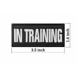 Antrix 6 Pieces Dog Patch Service Dog/Therapy Dog/in Training/Do Not Pet/Emotional Support/Service Dog in Training Embroidered Emblem Patches for Service Dogs Animals- 3.5x1.6 inch