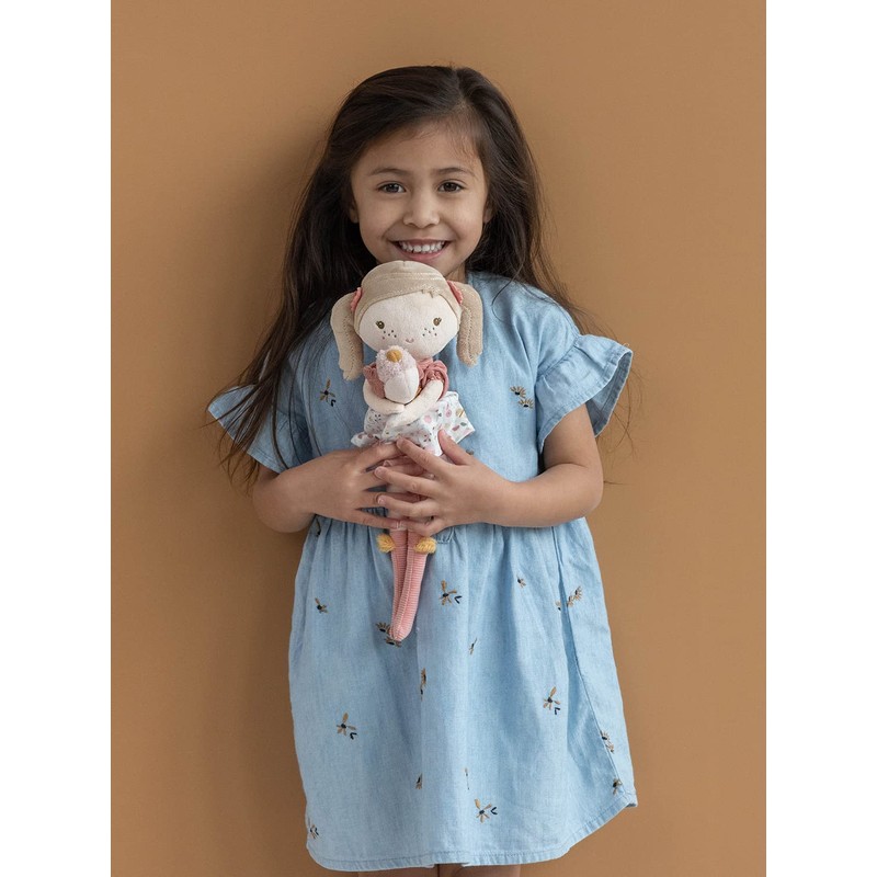 Little Dutch 4536 Rag Doll Cuddly Doll Anna with Bird