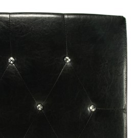 Furniture of America Kylen Faux Leather Twin Headboard in Black