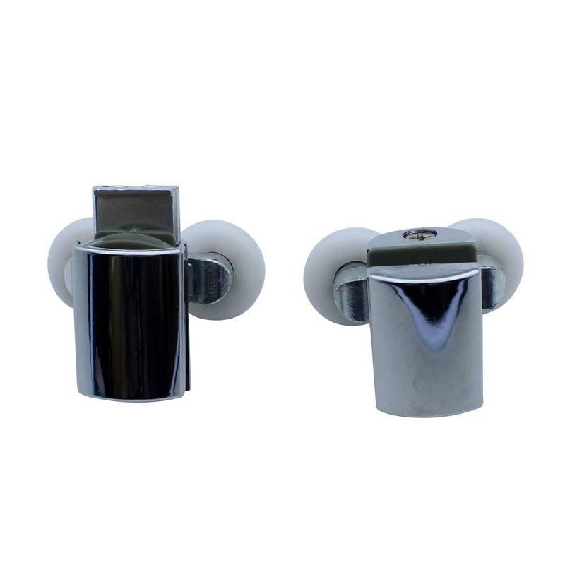 KEABATH 2pcs Shower Glass Door Rollers, Twin Wheels Runner Pulley,