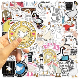 50 Pcs Funny Duck Graffiti Stickers for Girls Teens Boys Kid Incentive Gift,Animal Cute Style Decoration Stickers for Water Bottles,Bicycle,Laptop,Skateboard,Guitar,Phone,DIY Waterproof Vinyl