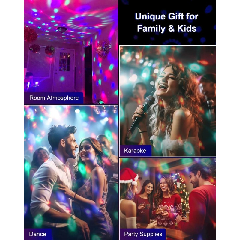 Luditek Sound Activated Party Lights with Remote DJ Lighting, Disco