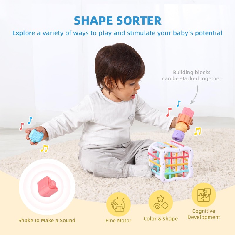 OOOK Montessori Toys for 1 Year Old, 7 in 1