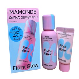 Mamonde 마몽드 플로라글로우 로즈리퀴드마스크 80ml+크림25ml Mamonde Floral Hydro Cream-in-Liquid Mask Rose 80ml + Cream 25ml