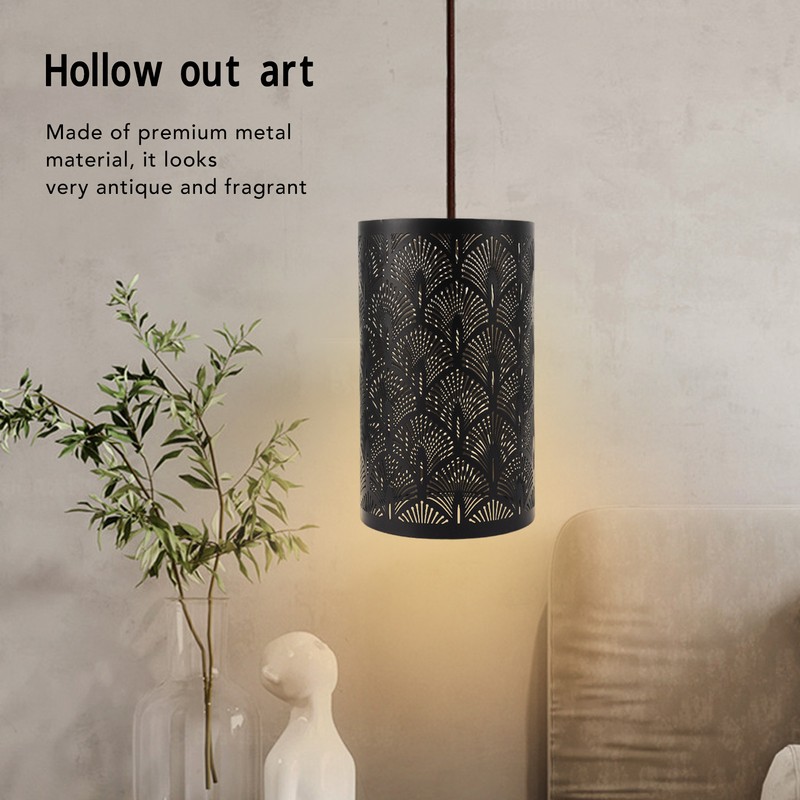 Modern Lampshade Metal Cylindrical Hollow Out E27 E26 Lamp Shade