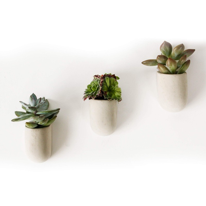 Gift Republic GR450067 Magnetic Planters, Grey, 5 x 16.5 x