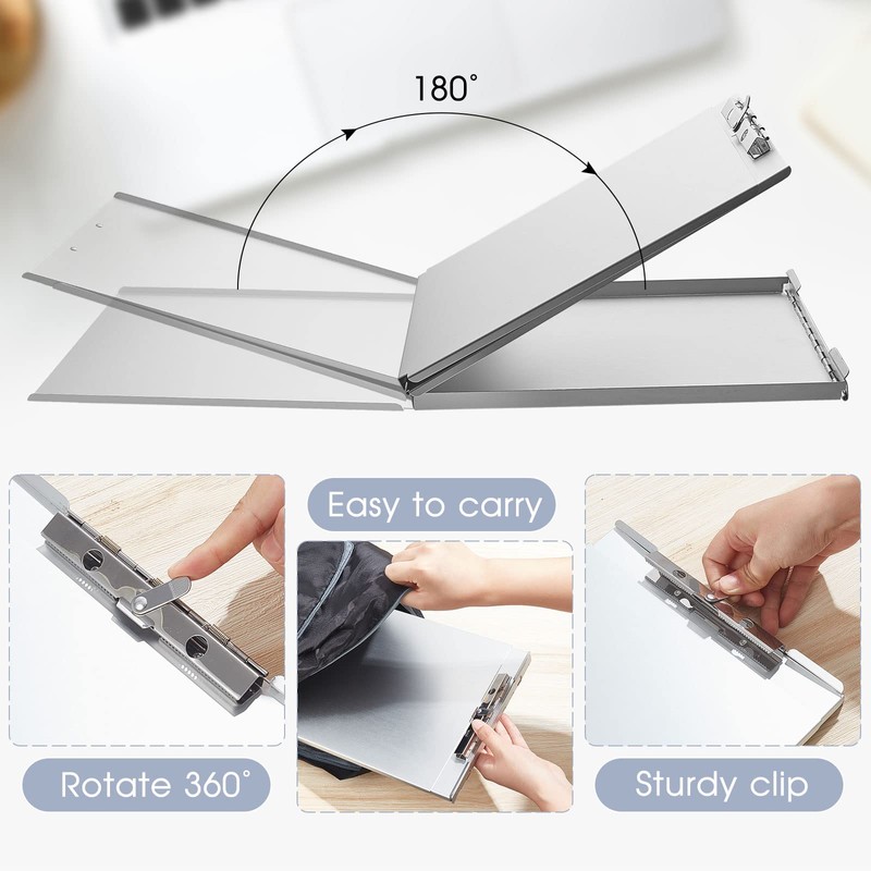 Henoyso Metal Storage Clipboard Bulk Heavy Duty Aluminum Clip Board
