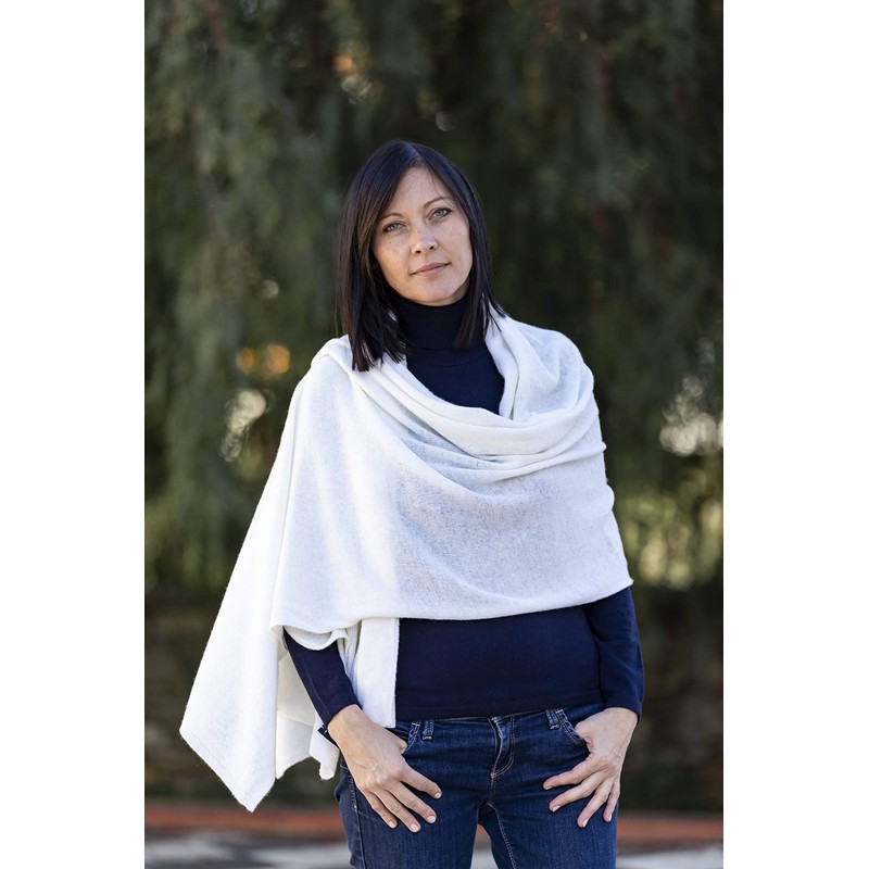 Marenza Women's stole made of mixed cashmere, made in Italy,