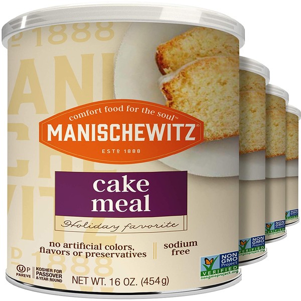 Manischewitz Cake Meal, Canister, Passover,16-ounces (Pack of4)