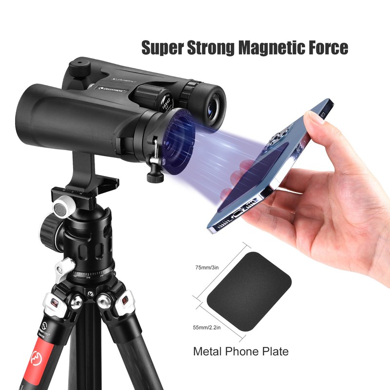 SUNWAYFOTO BA-53 Cell Phone Adapter for Binocular, Universal Smartphone Mount