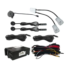 TOTMOX Ultrasonic Blind Spot Detection System Sensor Car Monitoring BSD Radar Kit White