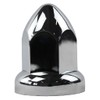 JIUXI ABS Chrome Plastic 33mm Push-on Bullet Flanged Lug Nut