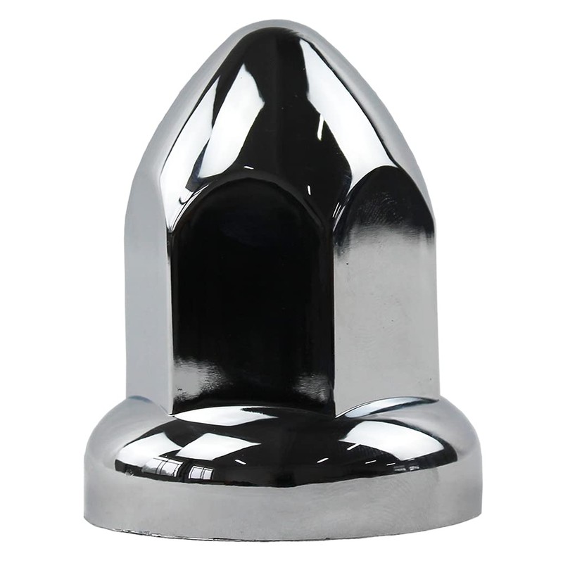 JIUXI ABS Chrome Plastic 33mm Push-on Bullet Flanged Lug Nut