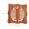 Zerodeko 1Pc Wooden Cup Mat Heat Insulation Coaster for Coffee