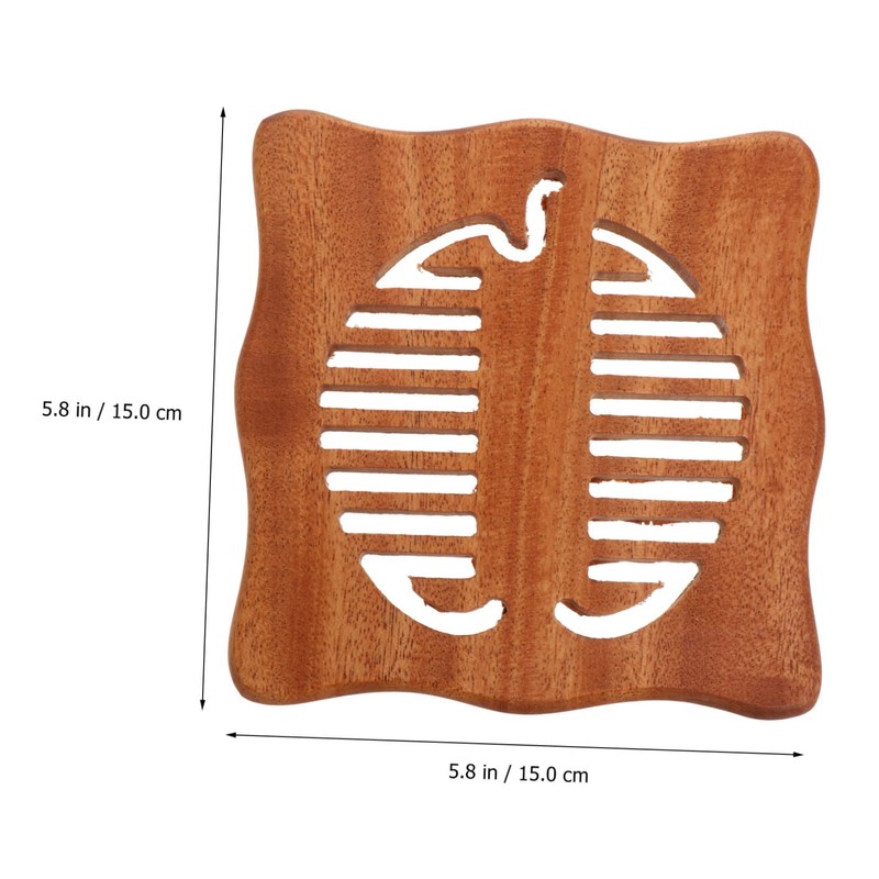 Zerodeko 1Pc Wooden Cup Mat Heat Insulation Coaster for Coffee