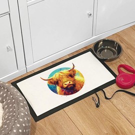 'Highland Cow' Pet Feeding Mat (PM00023947)