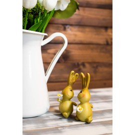 HEITMANN DECO Polyresin Rabbit, Yellow, for Standing, Brown