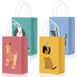 Trnayi 16 Pcs Pet Dog Party Bags Cute Puppy Goodies Bag Adopt a Puppy Decorations for Birthday Party, Baby Shower, Wedding Cupcakes, Cookies, Desserts