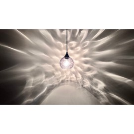 3 Pack 1 Light Hanging Indoor Kitchen Island Pendant Light 6.3" Grey Hammer Glass Pendant Ceiling Light Fixtures Brushed Nickel Finish Modern Farmhouse Dinning Over Sink(Adjustable Height Cord)