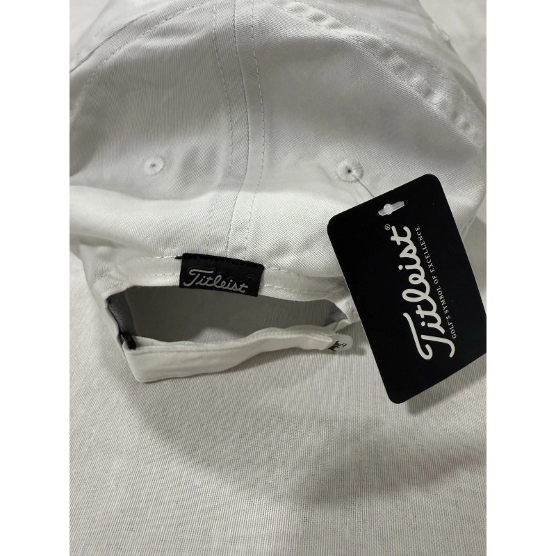 Titleist Logo Bear SCJG Logo White Strap Back Unisex Hat/Cap