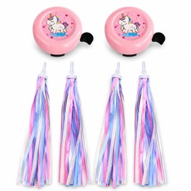 4 Pcs Bike Bell with Tassels, Girl Bike Accessories