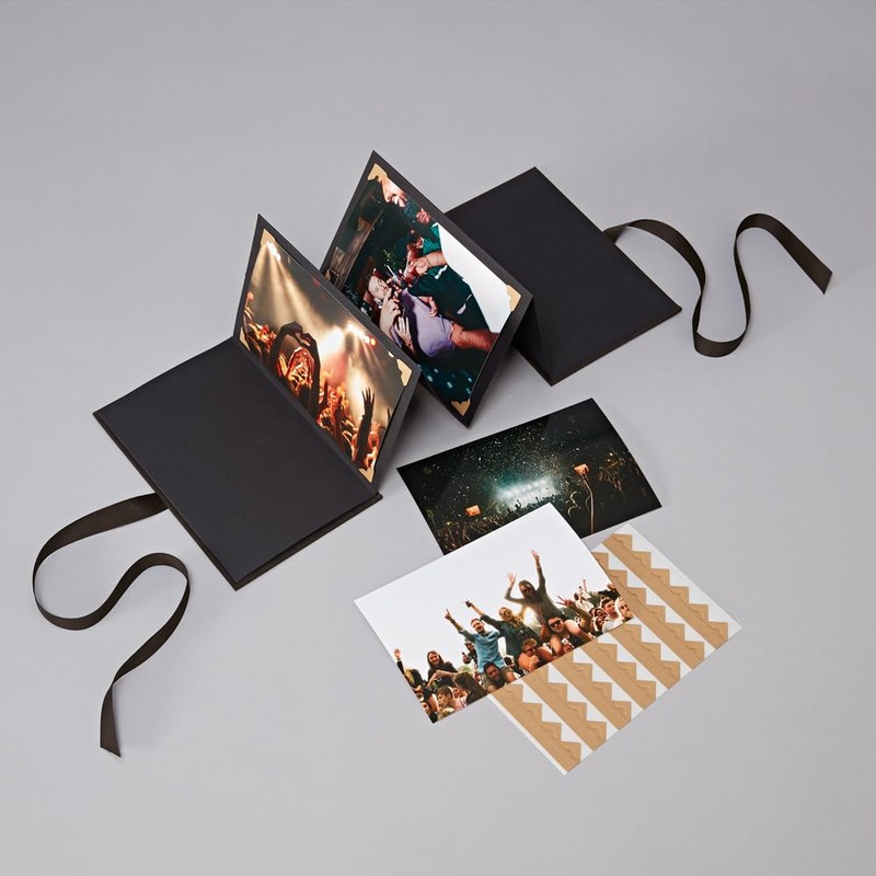 Semikolon Leporello Classico Photoalbum, Black b6