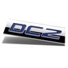 Chrome Finish Metal Emblem DC2 Badge (Blue Letter)