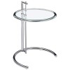 Eileen Side Table End Table Adjustable Height Silver