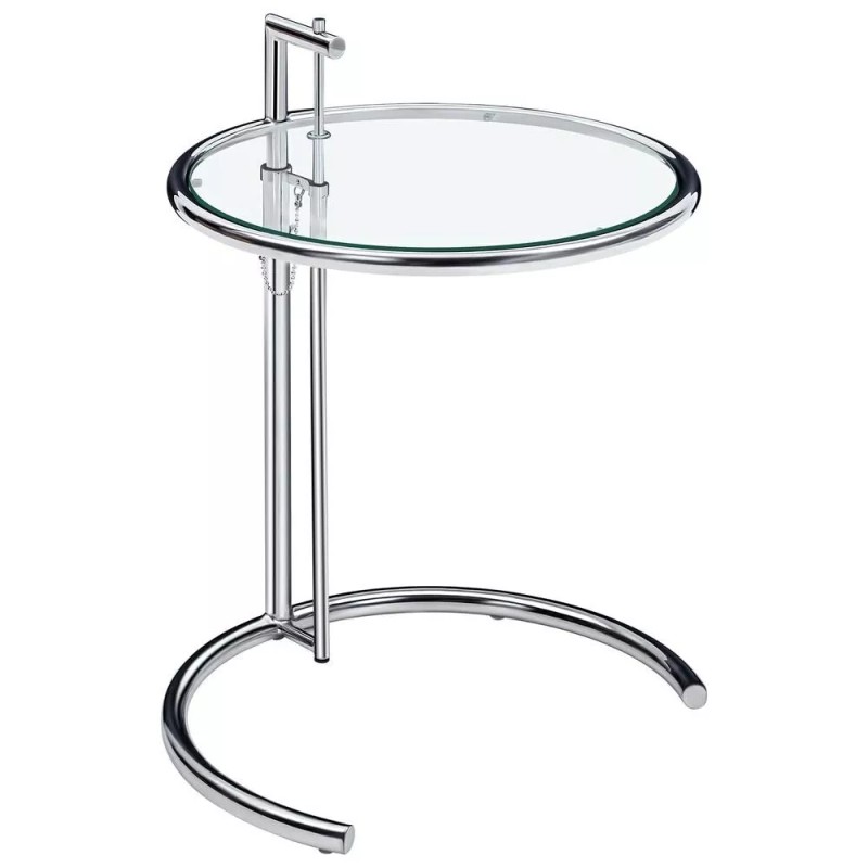 Eileen Side Table End Table Adjustable Height Silver
