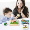 6 in 1 Montessori Puzzles for Toddlers 2,3,4,5years Old,Wooden Animals