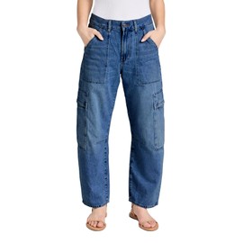 Kedera Fall Women's Causal Baggy Boyfriend Cargo Jeans Vintage Wide Leg High Waisted Barrel Denim Ankle Pants