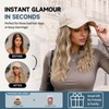 Hat Wigs 20" Hat with Hair Attached for Women,Long Wavy