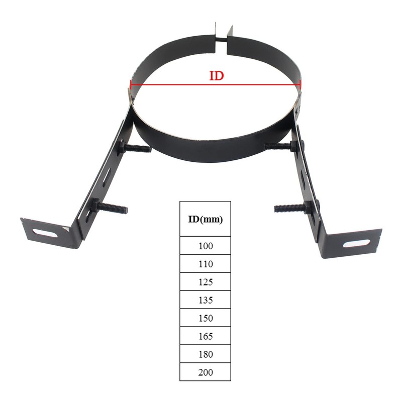 Chimney Wall Support Bracket Pellet Stove Pipe Strap Adjustable Wood
