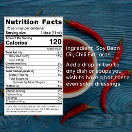 Japanese Spicy Chili Oil (La-Yu) – 6 oz, Made with Pure Soybean Oil and Chili Extracts, No Sugar, No Additives, Umami-Rich Flavor, Perfect for Spicy Food Lovers