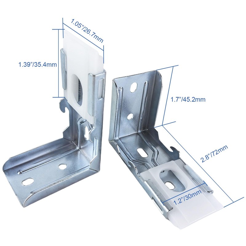 Zebra Shades Mounting Brackets 4 Pack - Heavy Duty Metal