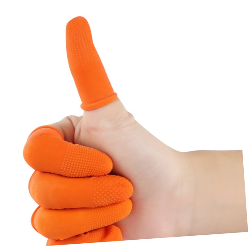 IWOWHERO Disposable Thickened Latex Protective Covers Skid Fingertip Guards S