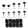 Doll Eyes and Nose Set, Approx. 1000 Piece Set, Black,