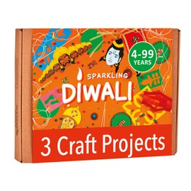 jackinthebox Diwali Decorations Craft Kit for Kids and Adults | Diwali Gift for Girls and Boys 5 Years and Up | 3 Activities-in-1 | Rangoli, Shubh Labh Door Greetings, Diwali Lantern