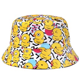 KUMSODE Unisex Bucket Hat Fashion Summer Hat Foldable Outdoor Fishing Hat Flamingo Pattern