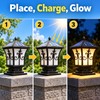 3-Color Adjustable Waterproof Solar Lamp with Remote – Outdoor Garden,