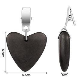 Pack of 8 Tablecloth Weights Natural Stone Tablecloth Holder Outdoor Tablecloths Weights Outdoor with Steel Clip Tablecloths Weights Outdoor for Family Party Wedding Garden Picnic