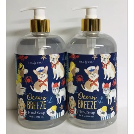 Mia & Co. 2 Bottles Mia & Co. ~ Ocean Breeze Moisturizing Hand Soap with Coconut Oil 24 oz