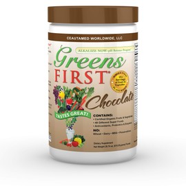 Greens First - Chocolate - Superfoods, Extracts & Concentrates, Nutrient Rich Antioxidant Power of 15+ Servings of Fruits - 28.74 Ounce 60 Servings